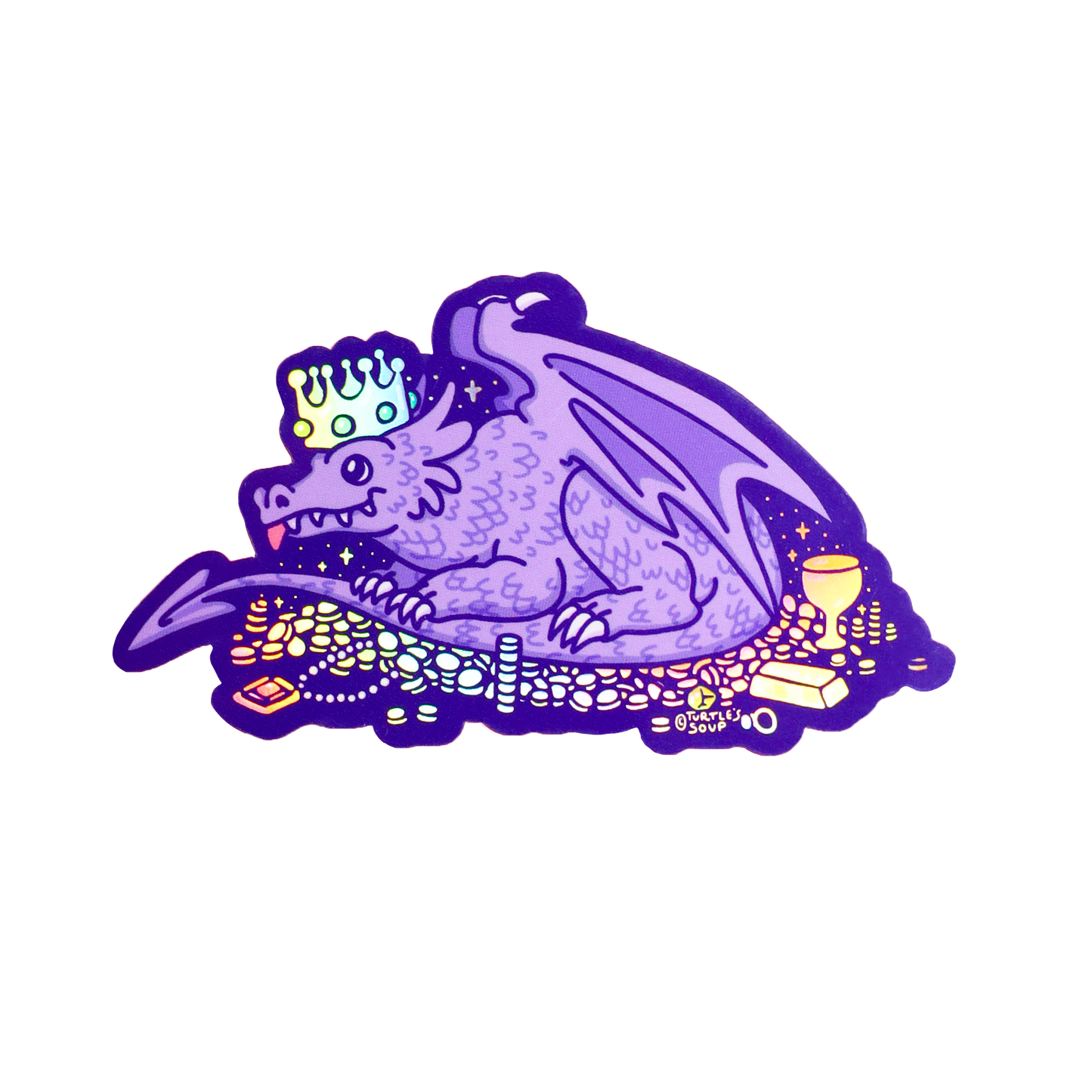 Dragon Treasure Hoard Vinyl Sticker (Holographic)