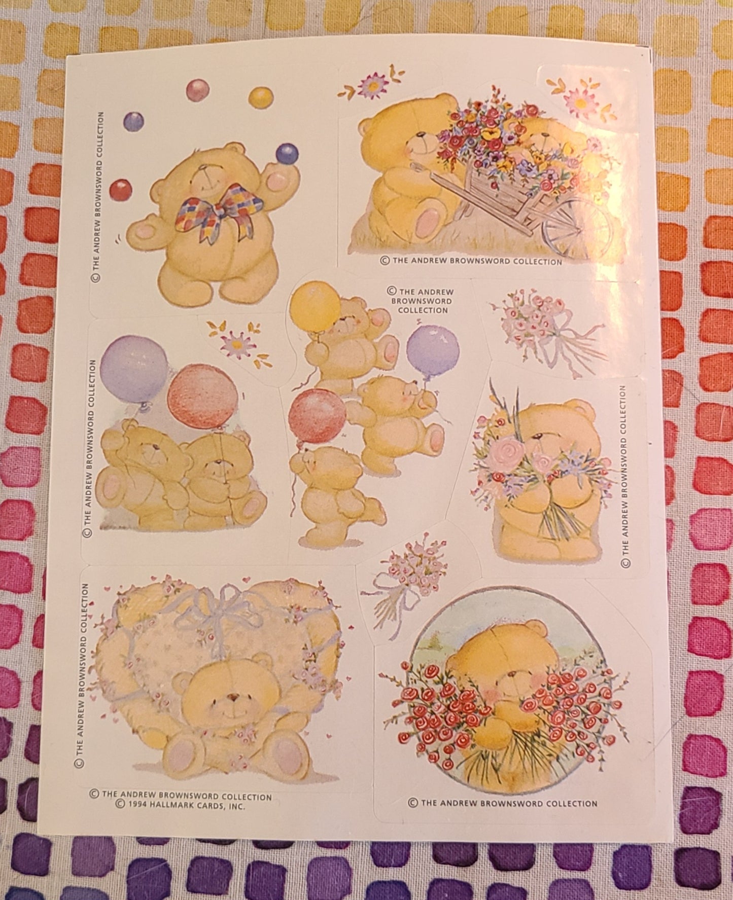 Andrew Brownsword Collection Teddy Bear Stickers (1994)