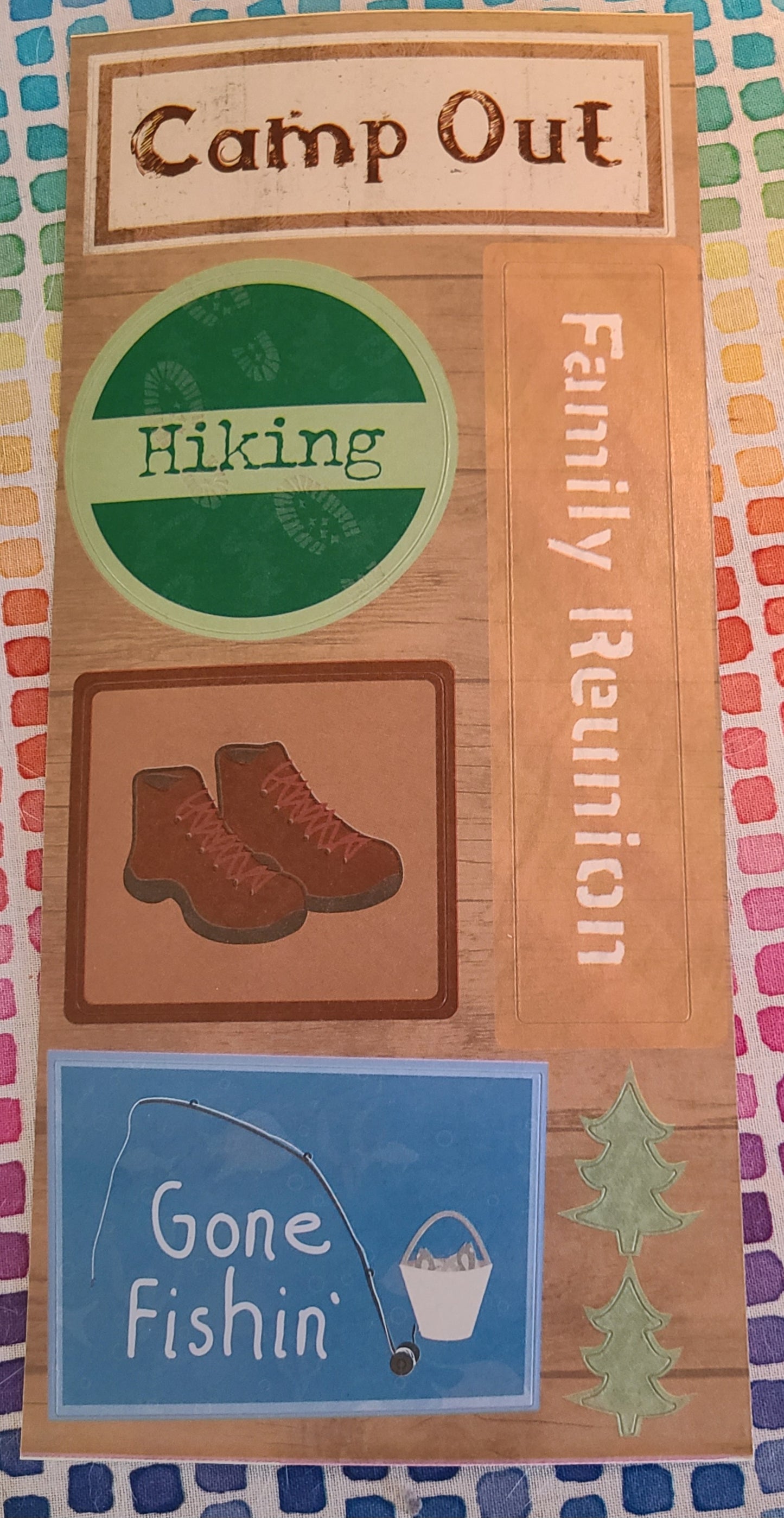 Camp out Family Reunion Sticker Sheet