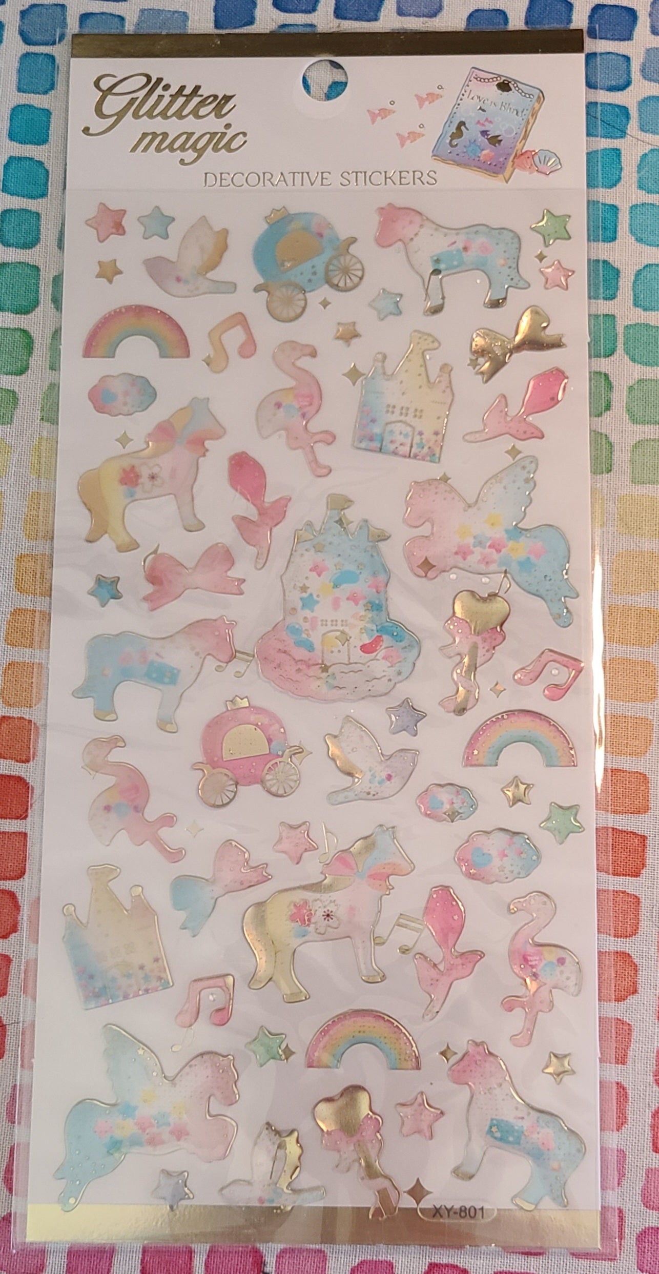 Glitter Magic Fairytale Epoxy Sticker Sheet