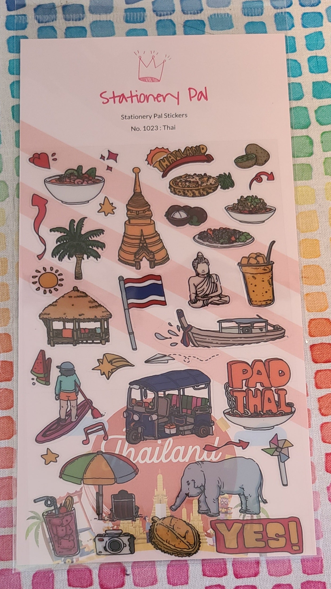 Stationery Pal Thai Sticker Sheet