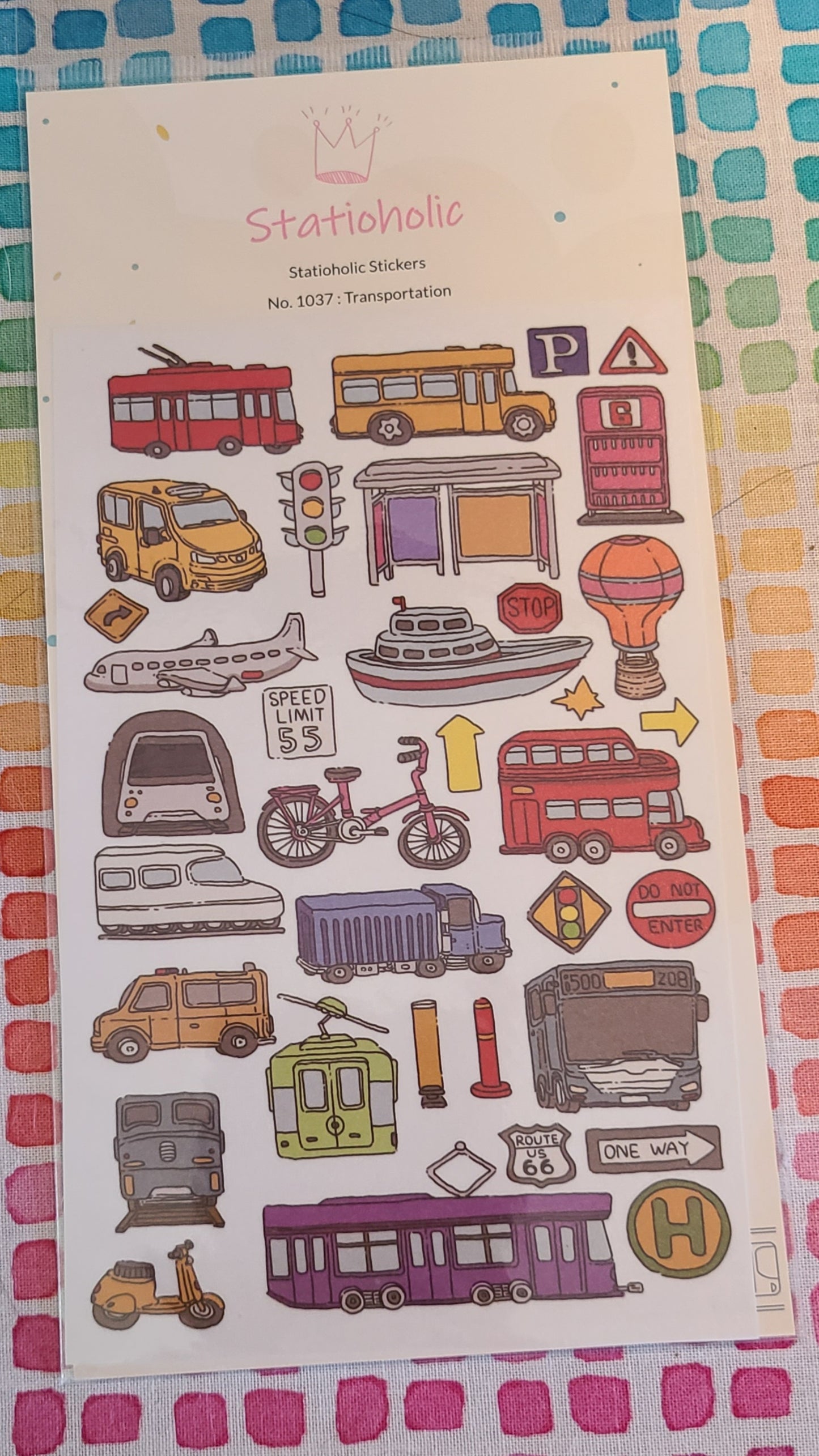 Statioholic Transportation Sticker Sheet