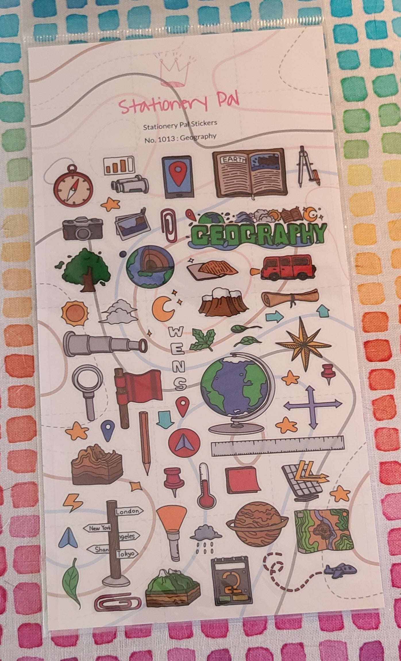 Stationery Pal Geography Sticker Sheet