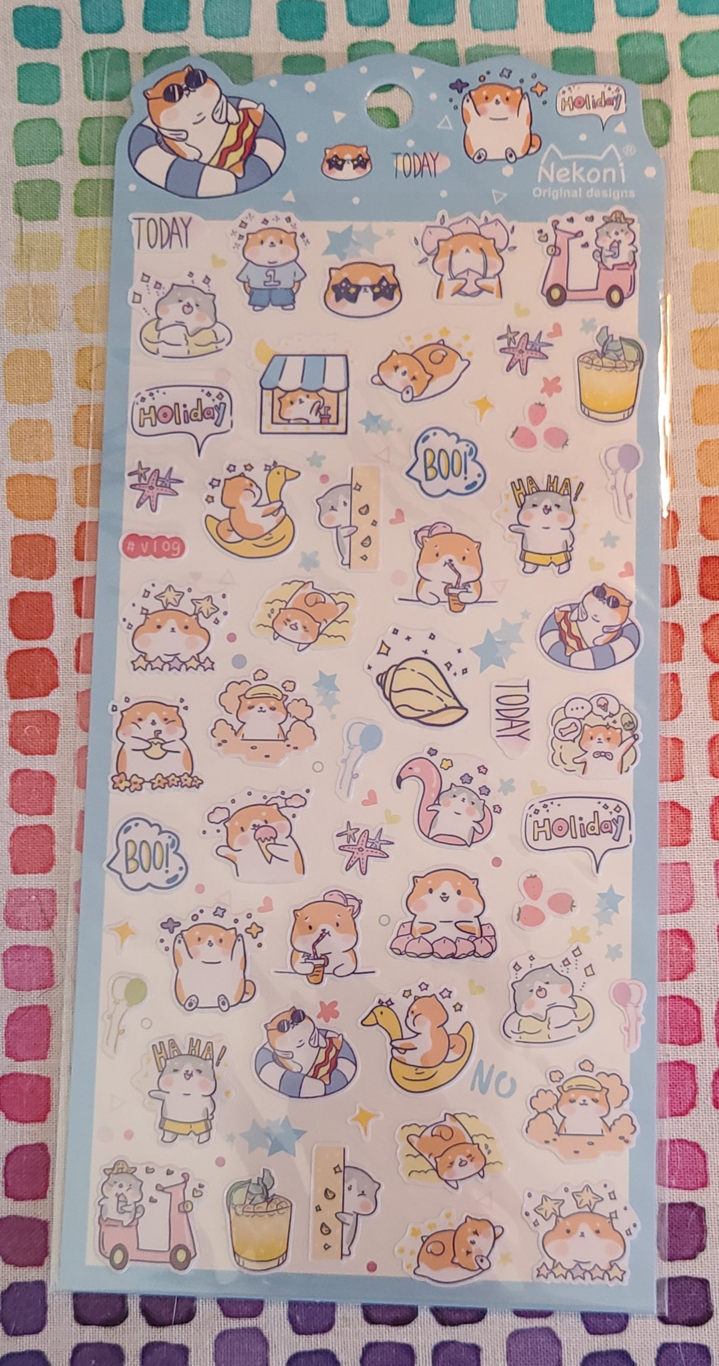 Nekoni Cat Holiday Sticker Sheet