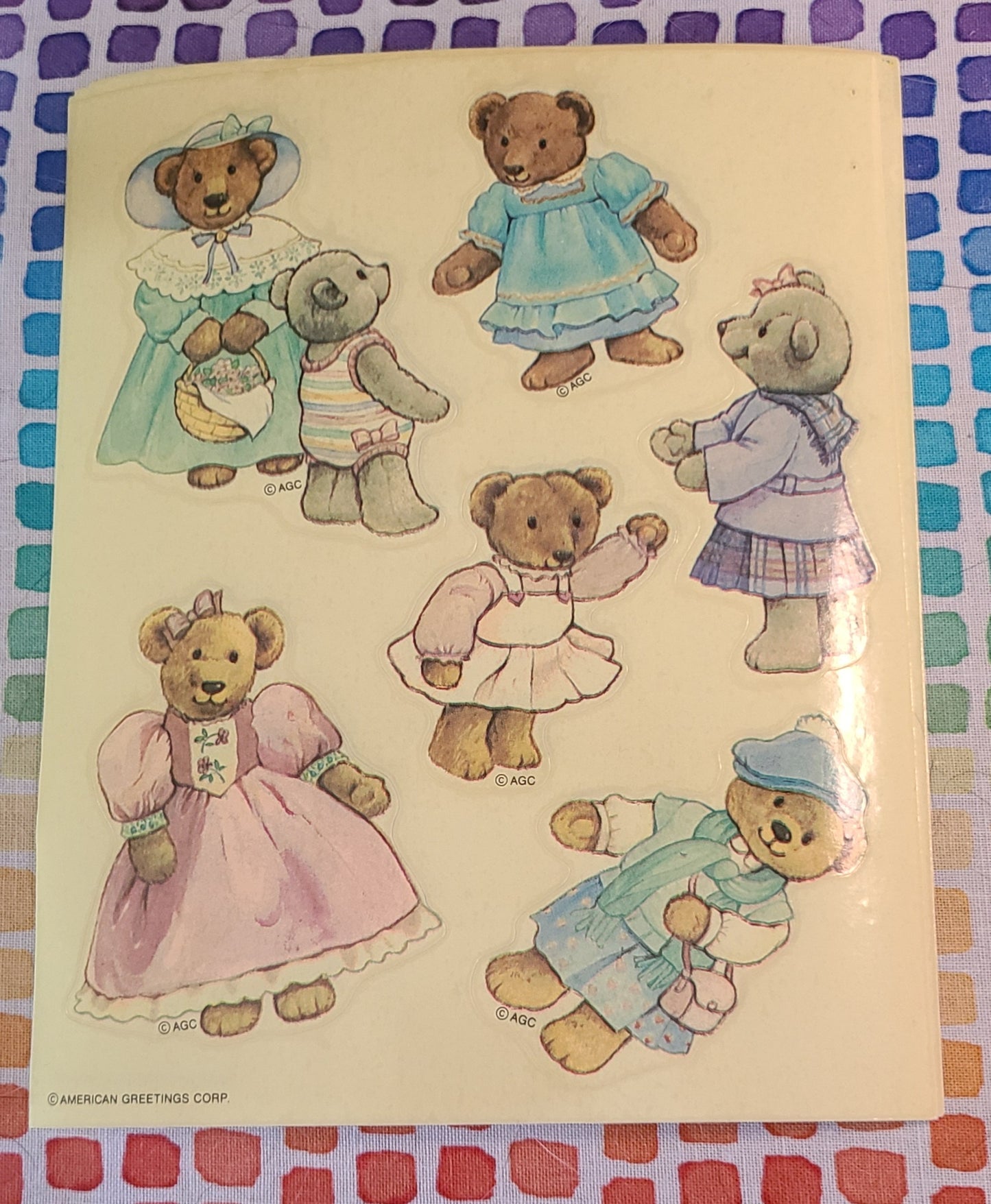 AGC Vintage Teddy Bear Sticker Sheet