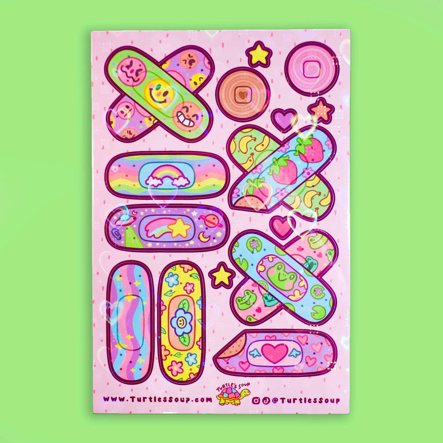 Cute Bandages Art Vinyl Sticker Sheet