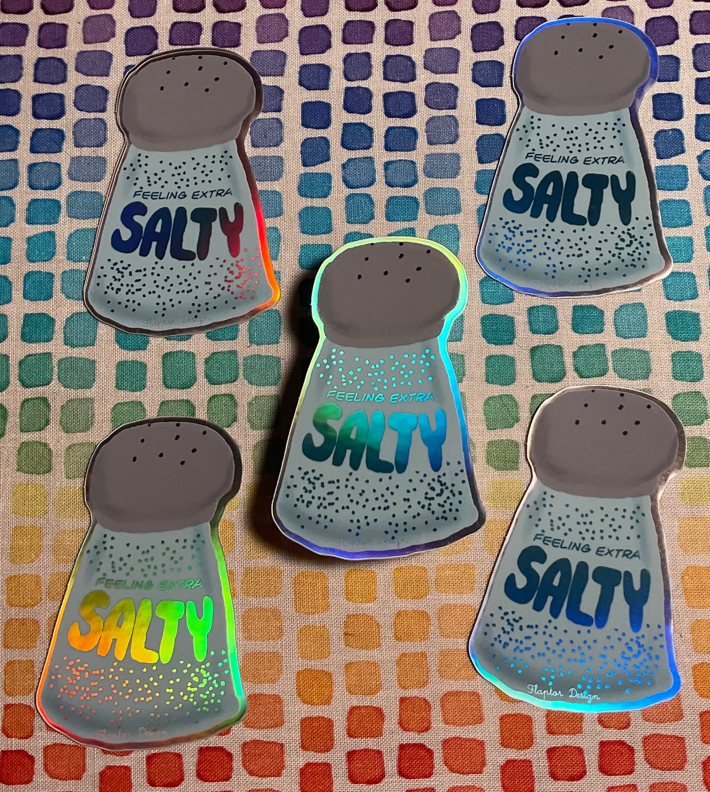 Feeling Extra Salty Holographic Vinyl Sticker