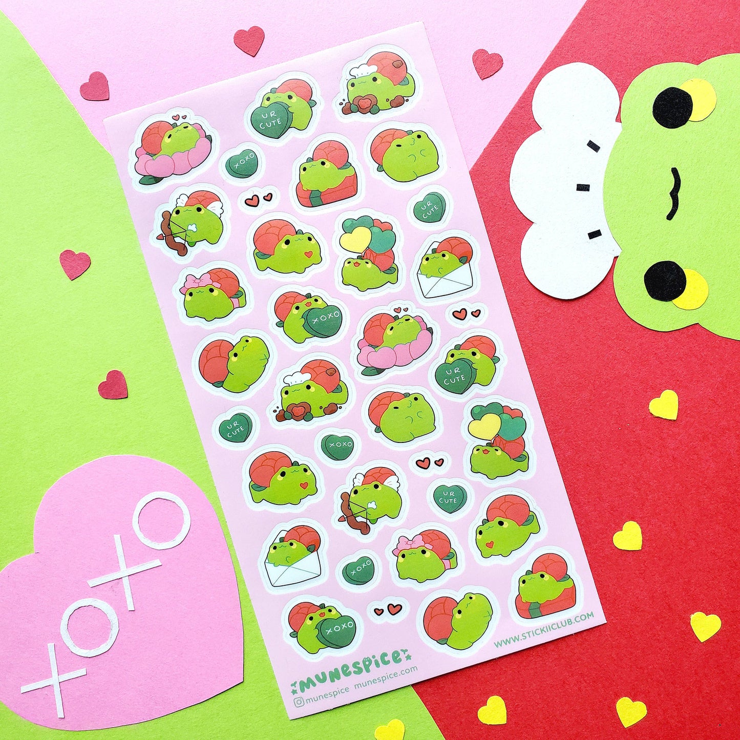 Froggy Valentine Sticker Sheet