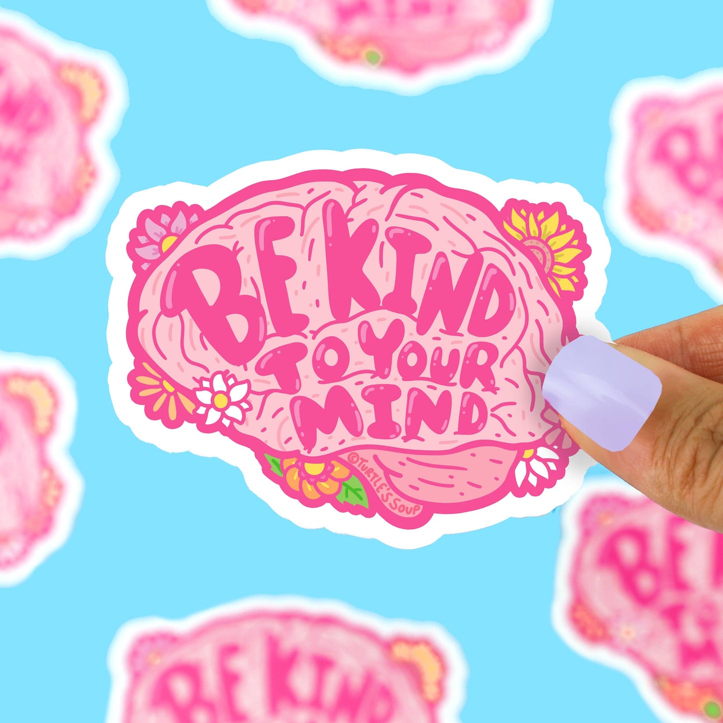 Be Kind To Your Mind Gentle Reminder Vinyl Sticker
