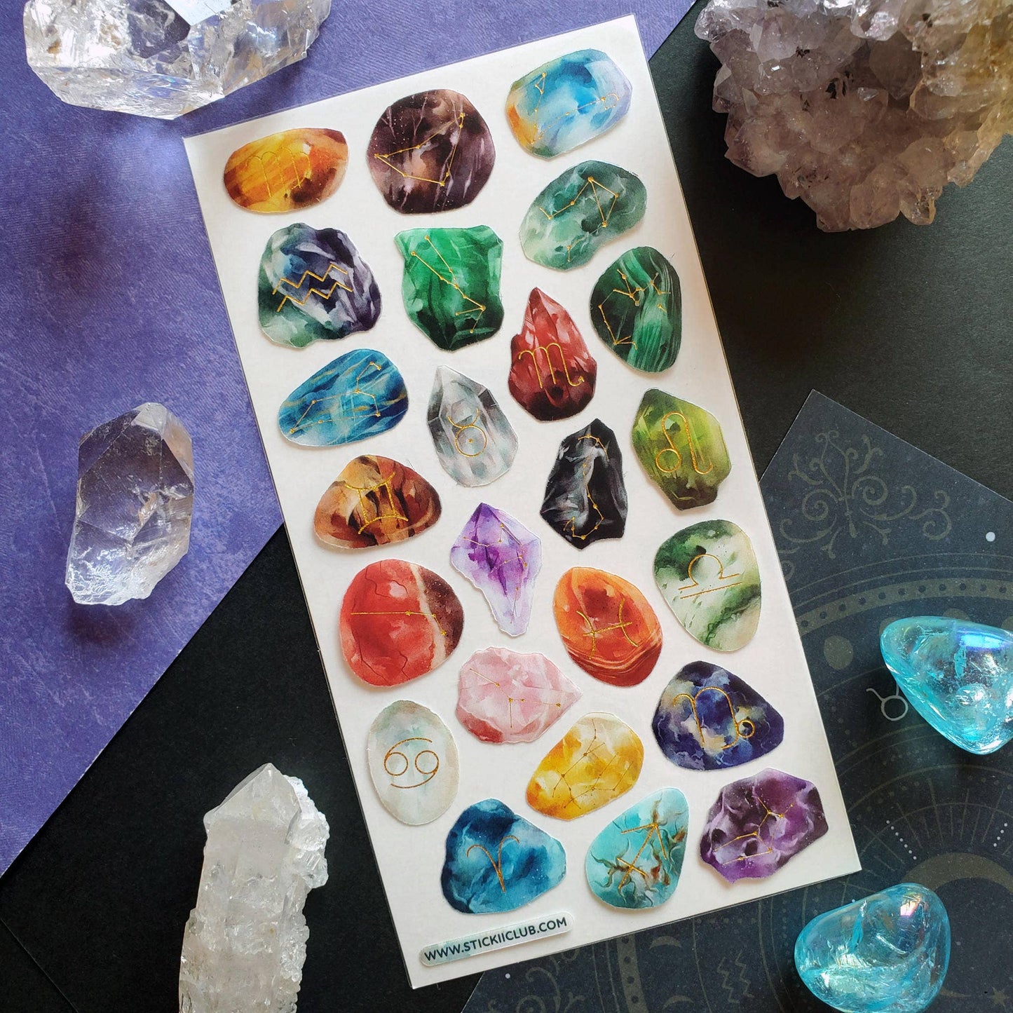 Constellation Crystals Sticker Sheet