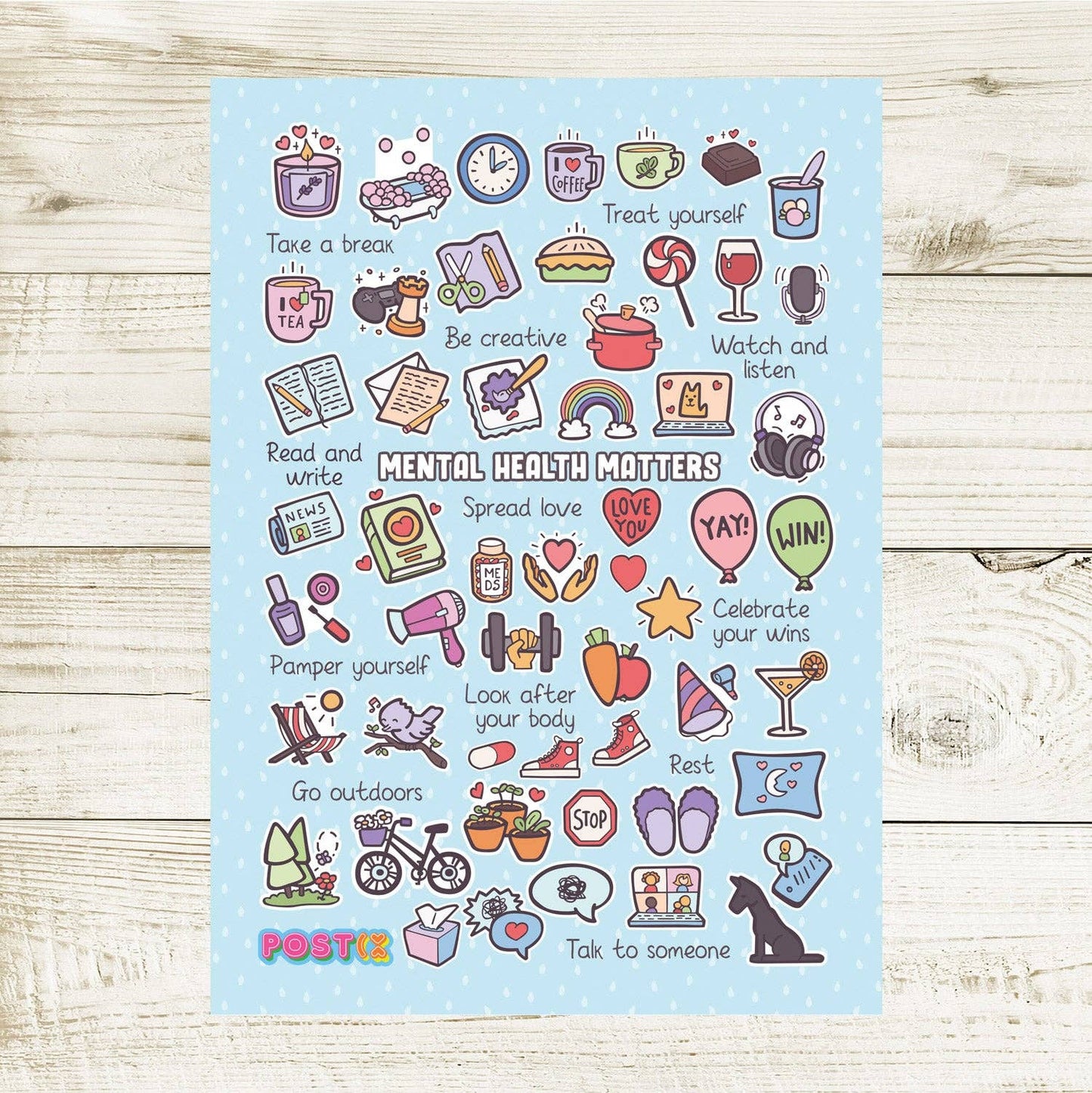 Mental Health Matter A6 Sticker Sheet