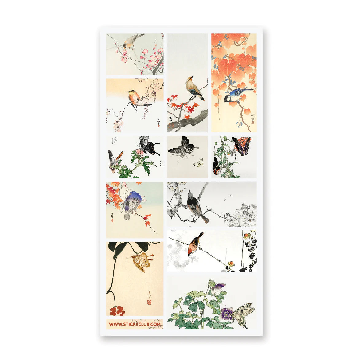 Japanese Nature Prints Sticker Sheet