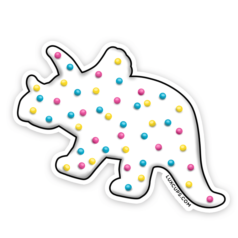 Dino Cookie Triceratops Sticker