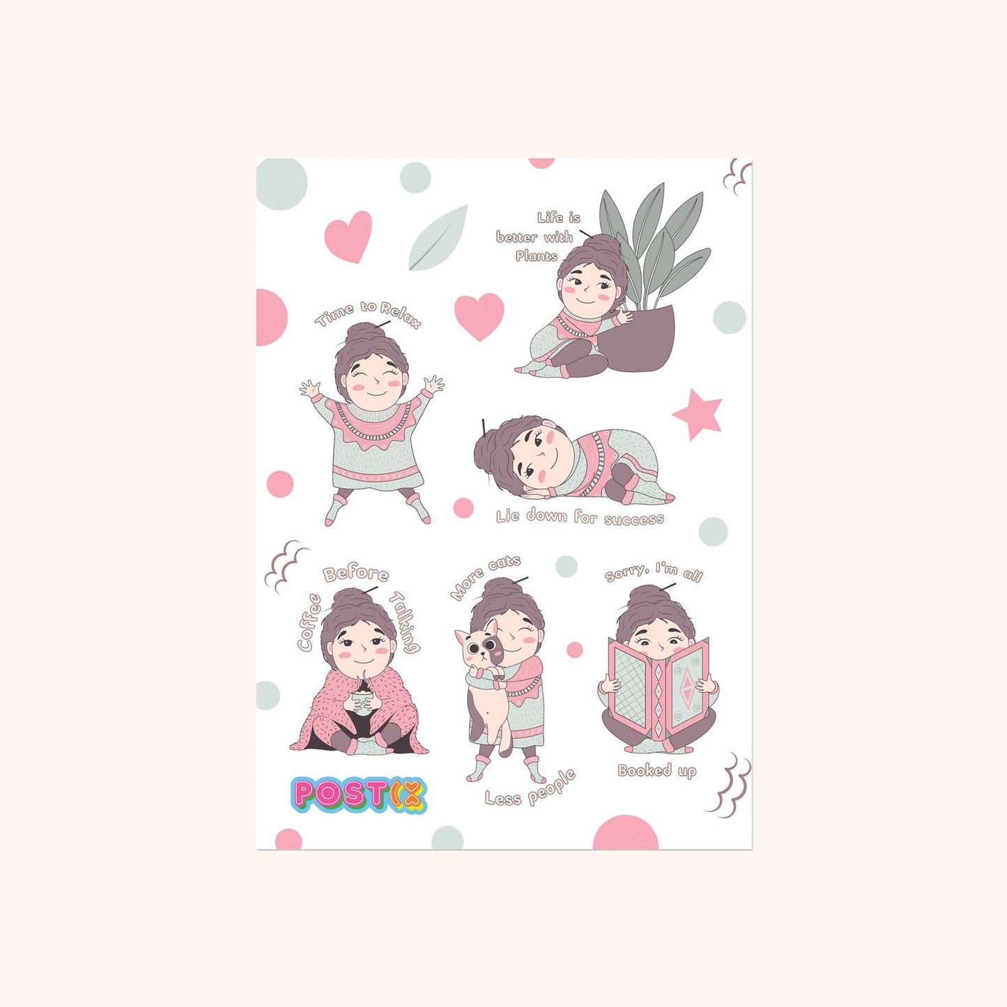 Happy Introverting A6 Sticker Sheet