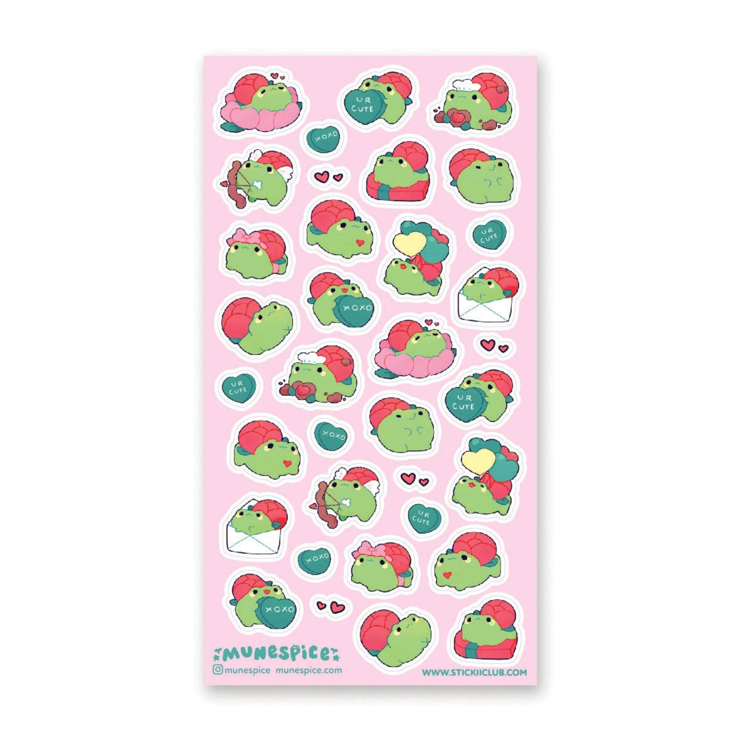 Froggy Valentine Sticker Sheet