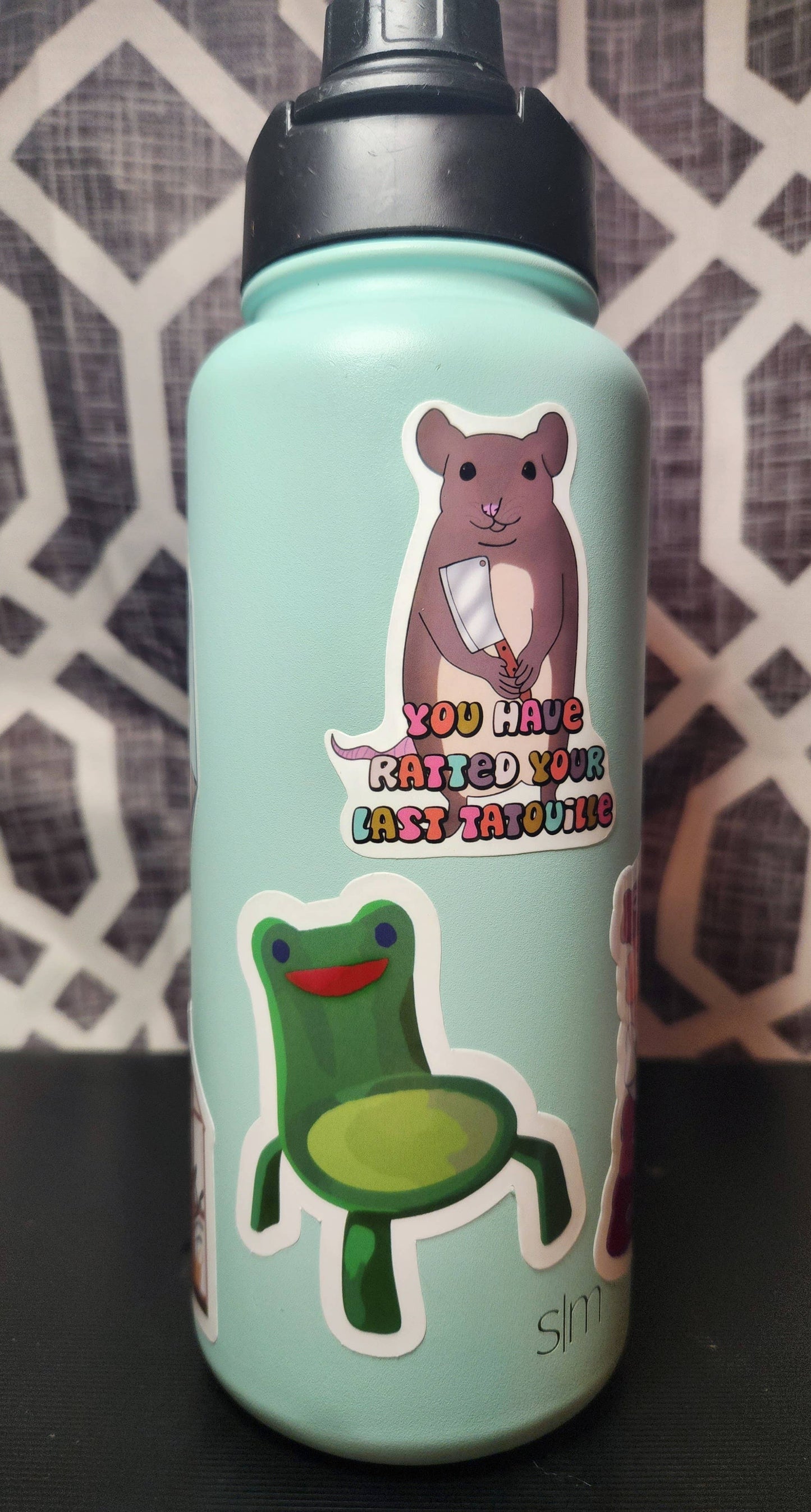 Frog sticker chair meme funny hydroflask laptop cute