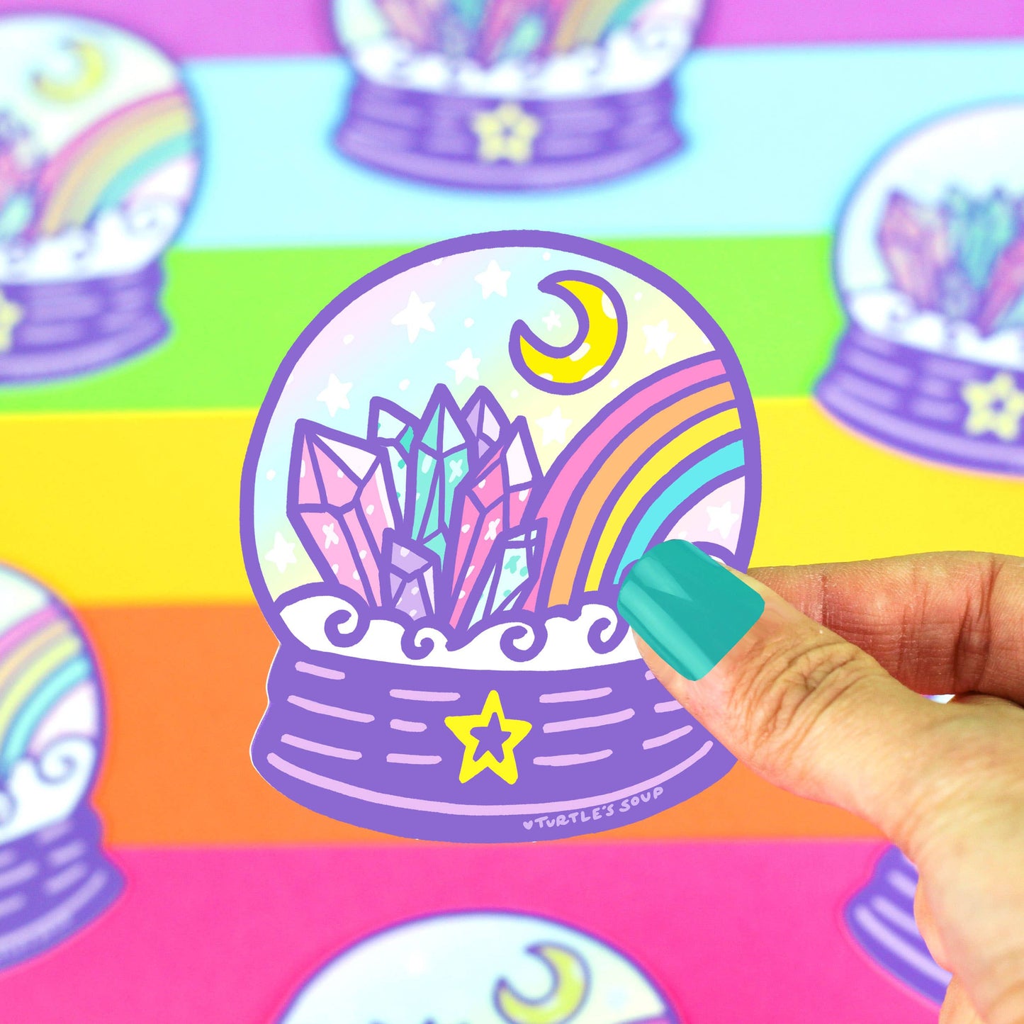 Crystal Ball Fortune Teller Vinyl Sticker (Holographic)
