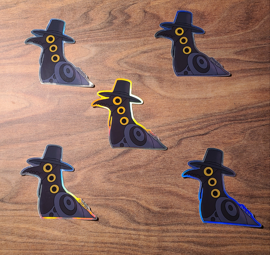 Sussy Crow Demon Kpop Demon Hunters Vinyl Holographic Sticker
