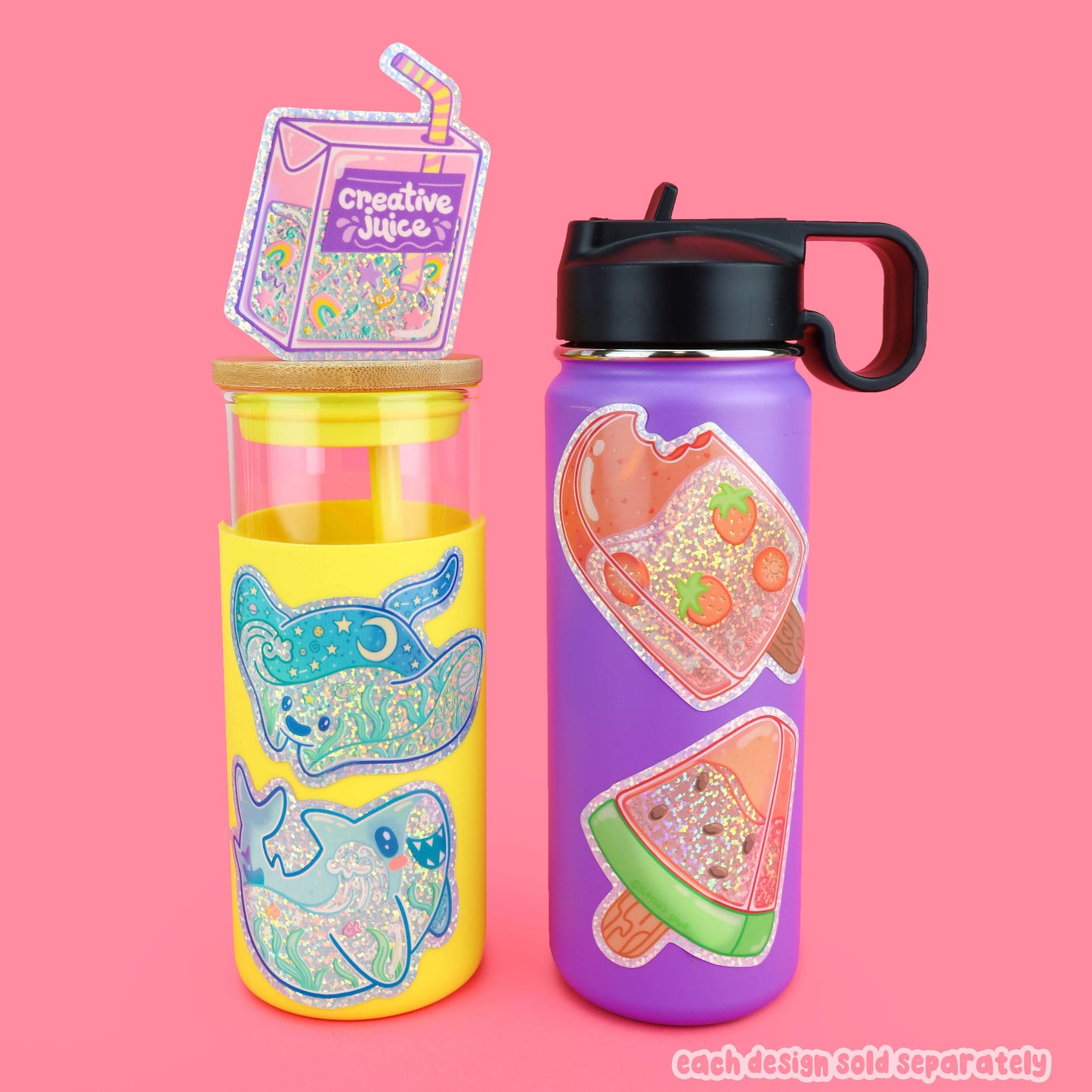 Creative Juice Box Dreamy Liquid Vinyl Sticker (Glitter)