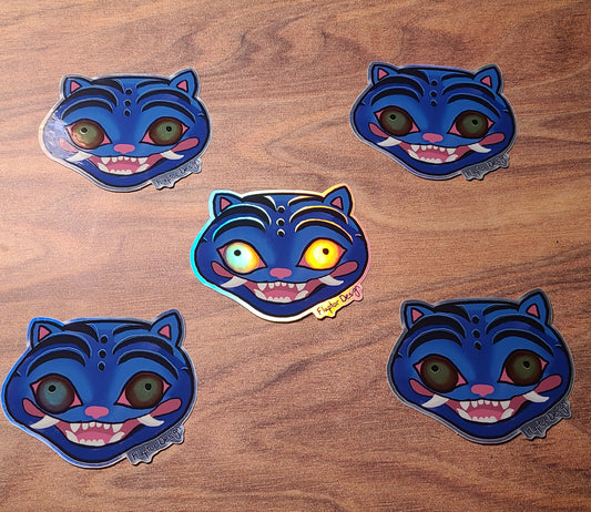 Derpy Tiger Holographic Sticker Kpop Demon Hunters